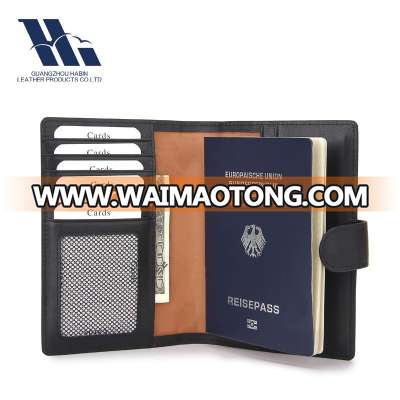 2017 wholesale new rfid leather passport case wallet passport holder